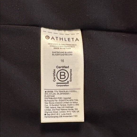 Athleta Eastbound Blazer Black Size 16 - Picture 5 of 6